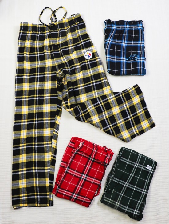 Plaid Casual Pants with Drawstring (A set of 4pcs)
